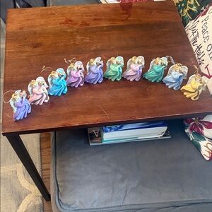 Set of 10 Angel Figurines in Various Colors